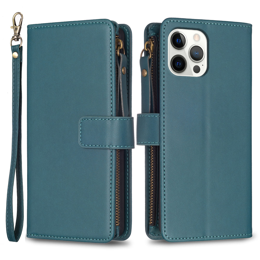 BF Style-19 for iPhone 12 Pro Max Zipper Pocket Phone Case Stand PU Leather Wallet Smartphone Cover BF Style-19 for iPhone 12 Pro Max Zipper Pocket Phone Case Stand PU Leather Wallet Smartphone Cover